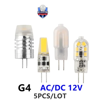 5 stuks Led Mini G4 Siliconen bulb 12V 1,2 W 3W Warm wit licht stroboscopische voor kristallen kroonluchters te vervangen 20W halogeen lampen