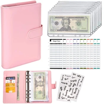 A6 Binder Budget Notebook Persoonlijke Planner Organisator Systeem met Binder Zakken Geld Envelop Portemonnee voor het Besparen van Geld Budgettering