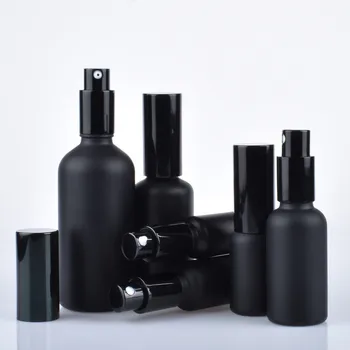 Zwart Glas Leeg Parfum Spray Flesje 5 ml-100 ml Fijne Mist Verstuiver Hervulbare Flessen Flesje Essentiële Olie Cosmetische Pomp Fles