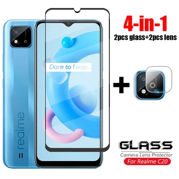 Glas Realme C20 C25 C21Y Volledige Dekking van Gehard Glas Voor Oppo Realme C11-C15 C3 C12 C21 7 5 6 XT Pro X2 Telefoon Screen Protector