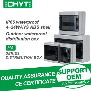 De openlucht Waterdichte Regenbui Bewijs HA 4~24WAY IP65 PC Plastic Elektrische aansluitdoos MCB van de Schakelaar Gemonteerd Distributie Box