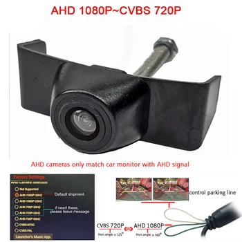 180deg fisheye AHD 1920*1080P auto front view camera voor Ford Edge 2015 2016 2017 2018 grille camera ccd-CVBS-nacht visie