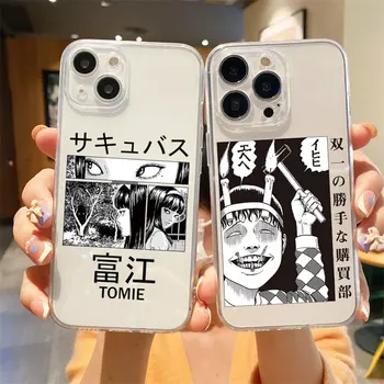 Junji Ito Collectie Tees Horror Telefoon Zachte, Heldere Case Voor de iphone 15 Pro Max 14 Pro Max 13 12 11 Pro Mini XS Max XR Fundas Coque