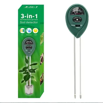 3-in-1 PH Bodem Meter Zonlicht PH Tester Tuin Bloemen Soil Moisture Sensor Meter Planten Zuurgraad Vochtigheid PH-Monitor Detector