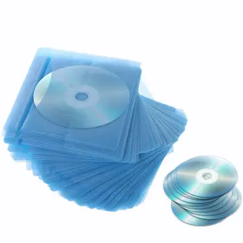 100 stuks CD-DVD Dubbelzijdig Opslag dekt Geval de Zak van PP Mouwen-Envelop Houder