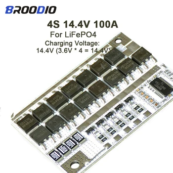 4S 14,4 V 100 A BMS 18650 Li-ion LiFePO4-LiFe Lithium Batterij Bescherming van de Raad van PCB van het BMS 4S Circuit Module 3.2 V Lifepo4 Batterij 3.6 V