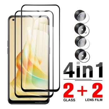 4in1 Complete Dekking van Gehard Glas Geval Voor Oppo Reno8 T 6.43