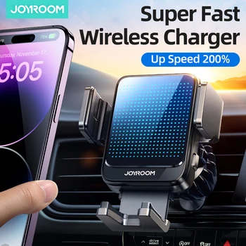 Joyroom 15W Auto Telefoon Houder Automatische Snelle Draadloze Lader Voor de iPhone 14 13 12 Pro Max Samsung Z Flip-Telefoon Houder autohouder