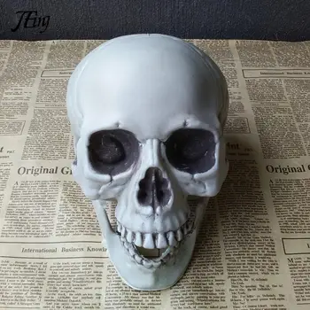Beelden Sculpturen Halloween Decoraties Kunstmatige Skull-Head Model Plastic Schedel Bot Enge Horror Skelet Party Bar Ornament