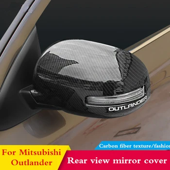 Voor Mitsubishi Outlander 2013 2015 2016 2017 2018 2020 Auto buitenspiegels Carbon fiber achteruitkijkspiegel Dekking Accessoires voor het Exterieur