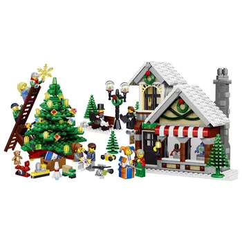 City Creatieve Expert Wintersport Dorp Speelgoedwinkel 10249 Bouwstenen Huis Van Santa Claus Winkel Stenen Kinderen Voor Kerstmis Speelgoed