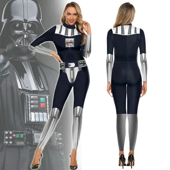 Star Wars Sith Darth Vader Cosplay Kostuum Zentai Outfits Uniforme Jumpsuit Body Catsuit Volwassen Halloween