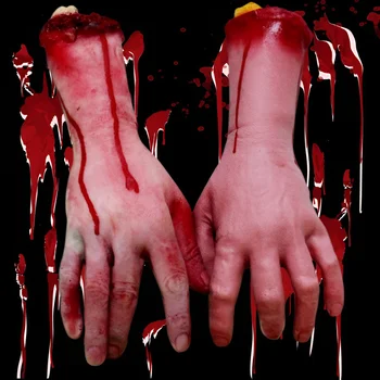 Horror Halloween Decor Bloed Horror Gebroken Hand Voet Latex Nep Vinger Hersenen, Hart Halloween Prop Haunted Partij Decoratie