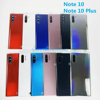Voor SAMSUNG Glas Back Cover Voor de Samsung Galaxy Note 10 N970 Opmerking 10 Plus N975 N975F Note10+ Terug Achter Glas Case + Lijm