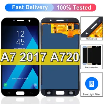 TFT A720 LCD Voor Samsung Galaxy A7 2017 Display Touch Scherm Digitizer Vergadering Vervanging Voor Samsung A720F A720M SM-A720F