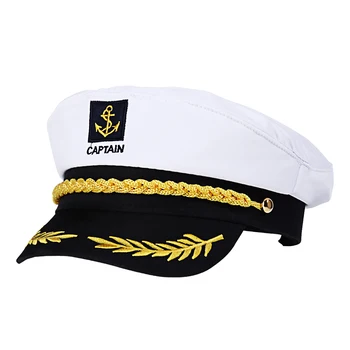Volwassen Jacht, Boot, Schip Zeeman Kapitein Kostuum Hat Cap Marine Marine Admiraal Piraat Chef Hoed Restaurant Cook Werk Hoed