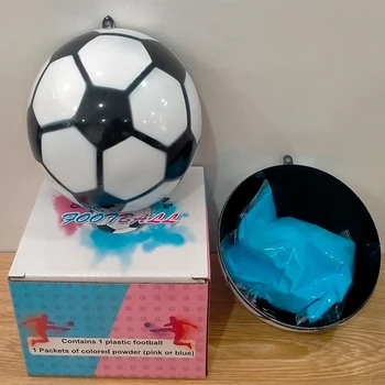 Geslacht Onthullen Ball Set Creatieve Exploderende Poeder Voetbal Baby Jongens Meisjes Ultieme Feest Decoraties Blauw Roze Poeder Pailletten