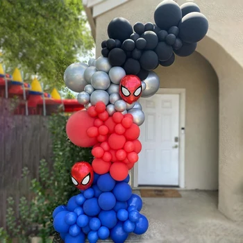 1set 3D Grote Spiderman Aluminium Folie Ballonnen Aantal Held Birthday Party Decoratie Kinderen Mylar Speelgoed Latex Globos Va