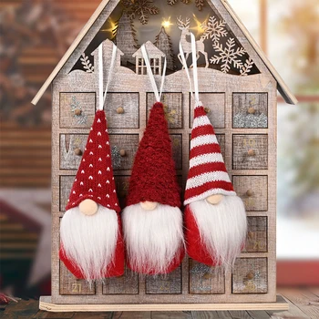 Kerst Santa Gebreide Pluche Kerstboom Ornament Hanger Hangen Anonieme Mooie Pop Nieuwe Jaar Home Decor Navidad 2022