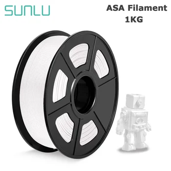 SUNLU ASA 3D-Printer Filament 1KG 1.75 mm UV/Water/Warmte-Bestendig Goede Taaiheid voor het Afdrukken van Outdoor Mechanische Onderdelen Snel Schip