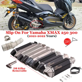 Voor Yamaha X MAX XMAX 250 300 XMAX250 XMAX300 2021 - 2022 Motor Uitlaat Ontsnappen Midden van de Koppeling Pijp Sluit 51mm Uitlaat Systemen