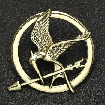 Hunger Games Broche Pin Vogel Adelaar-Pijl Logo Badge Vintage Fashion Hete Dieren Spel Movie Sieraden Voor Mannen, Vrouwen, Kinderen, Groothandel