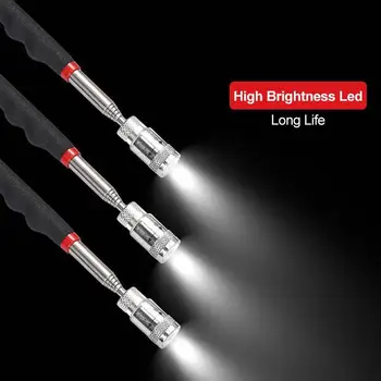 Intrekbare Magnetische Pick-up Met LED Verlichting Magneet Praktische Tools voor het Oppakken van Moer Magnetische Stick Draagbare Auto Reparatie Tools
