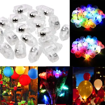 Gekleurde Mini LED Lampen Flash Ballon Licht Draadloze,voor Papieren Lantaarn Kerst Bruiloft Verjaardag Decor 50pcs/stuk