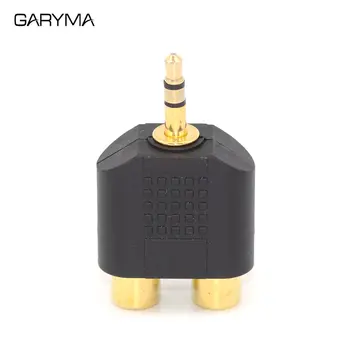 3.5 mm Jack Stereo Male Naar 2 tulp Stekker Female Adapter Y-Splitter voor Computer Luidspreker Oortelefoon Vergulde 3,5 mm Audio-Kabel