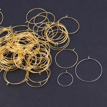 20pcs/Veel Roestvrij stalen hoepel oorbellen hangers voor het maken van sieraden diy grote hoepel oorbellen bevindingen accessoires onderdelen HXD