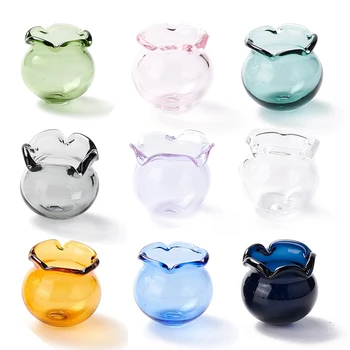 10pcs Hademade Geblazen Glas Bloem Kralen van 16mm voor het maken van sieraden DIY Creatieve Campanula Earring Ambachten Home Decor,Gat: 2,7 mm