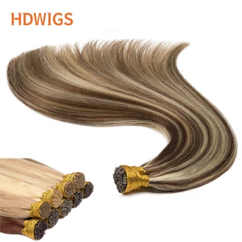 Rechte Natural Hair Extensions ITIP Capsule Keratine Brazilian Human Hair 40g 50g Ombre Blond Menselijke Fusion Haar voor Vrouwen 613#