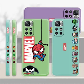 Marvel Avenger Gif Spiderman Vloeibare Snoep Telefoon Geval Voor Xiaomi Redmi Opmerking 11 11T 9 9 8 10 Pro 9t 9A 9C 10C K40 Shell Capa