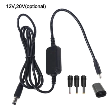 USB-C Type C PD naar 12V-20V 2.5/3.5/4.0/5.5 mm Conveter Adapter Kabel Snoer voor Wifi-Router-Laptop LED Licht CCTV Camera