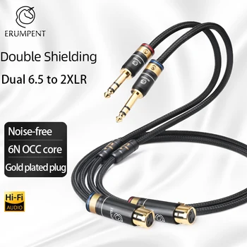 HIFI 6.35 mm TRS naar XLR Audio Stereo Kabel 6.5 mm 1/4 Inch naar XLR Gebalanceerd Luidspreker Microfoon Kabel