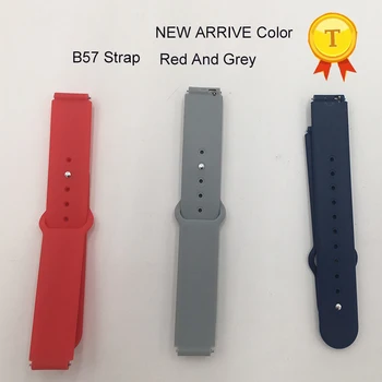 2020 nieuwe aankomst b57 b57c rood grijs blauw zwart wit kleur siliconen riem riem horlogeband voor b57 slimme horloge armband armband