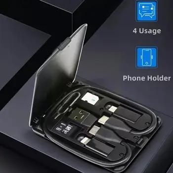 6-In-1 Multifunctionele Telefoon Opladen Kabel Kit Voor IPhone 14 13 12 Pro Max Micro-USB-Kabel Type C Adapter Fast Charger Kabel W8Z1
