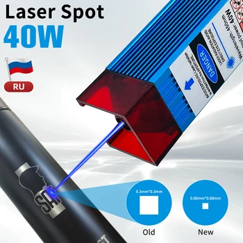 Laser Module 450nm 40W TTL/PWM Laser Gravure Hoofd DIY CNC lasersnijden Voor houtgravure Tool Gecomprimeerde Spot Technologie