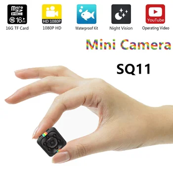 SQ 11 Mini Camera met 1080P HD-Sensor Night Vision Camcorder bewegingsdetectie DVR Micro Cam Sport DV-Audio-Video Recorder-Draadloos