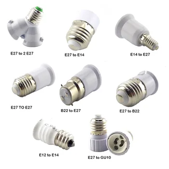 Hoge Kwaliteit LED-Lamp Base Conversie Lamp E27, E14, GU10 B22 Houder Converter Socket Adapter Vuurvast Materiaal Voor Gloeilampen Licht