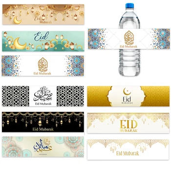 20pcs Eid Mubarak Etiketten Stickers Eid al-Fitr Decoratie Fles Water Stickers Moslim Islamitische Festival Party DIY Decoratie