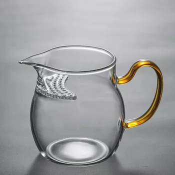 Verdikte Glas Eerlijk Kopje Koffie Zee Hoge Boor-Silicium Hittebestendige Kung Fu Thee Set Met Handvat Filter Eerlijk Kopje Koffie Scheidingsbalk
