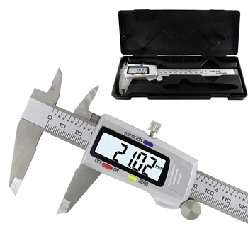 6-Inch 150mm digitale remklauwen Roestvast Stalen Elektronische Digitale Schuifmaat Metalen Micrometer Meten REMKLAUW