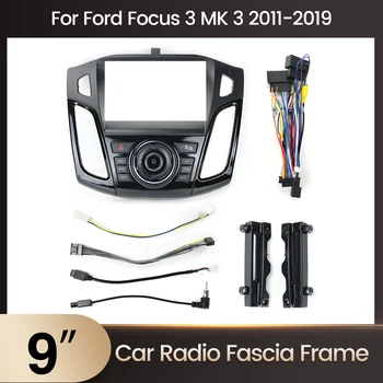 Auto Radio Fascia Frame Adapter Canbus-Box Kabel Voor Ford Focus 3 MK 3 2011-2019 DVD-CD-Speler-Paneel Dash Mount-Frame Kit