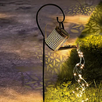 Solar LED Tuin Gazon Lamp Creatieve Gieter Hagelslag Ster Type Douche Kunst Lichte Decoratie Outdoor Tuinieren Lampen Lawn