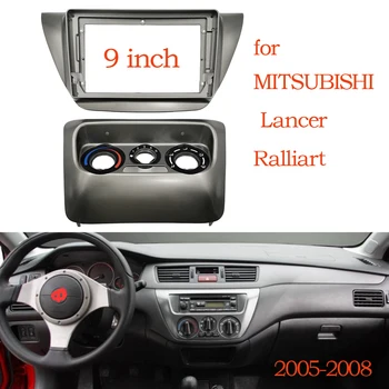 2 Din 9 Inch autoradio Boeiboorden voor de MITSUBISHI Lancer Ralliart 2005-2008 Dashboard Frame Installatie-DVD Gps Mp5-Speler voor Android