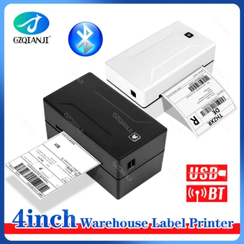 4 inch USB Bluetooth Thermische Shipping Label Printer Maker QR Barcode 40-110mm Logistieke Etiketten Papier Werk met de Vrachtbrief Ebay-UPS