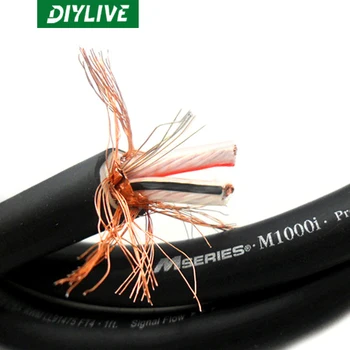 DIYLIVE Zuiver koper audio kabel-twee-aderige afgeschermde signaalkabel Koorts hifi audio-kabel-Dubbele RCA-Lotus-kabel