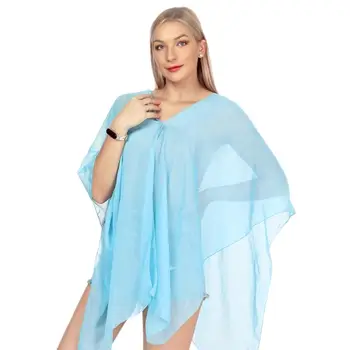Zomer sjaals voor Vrouwen lichtgewicht Imitatie zijde bescherming tegen de Zon sjaals bikini Cover-Up van Chiffon Strand wraps soild kleur