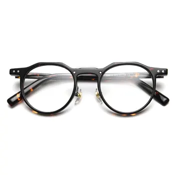 Retro Ronde Acetaat Optische Glazen Frames Mannen Vrouwen Mode Computer Brillen 50694